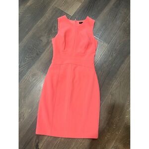 White House Black Market Coral-Pink Sleeveless Sheath Dress